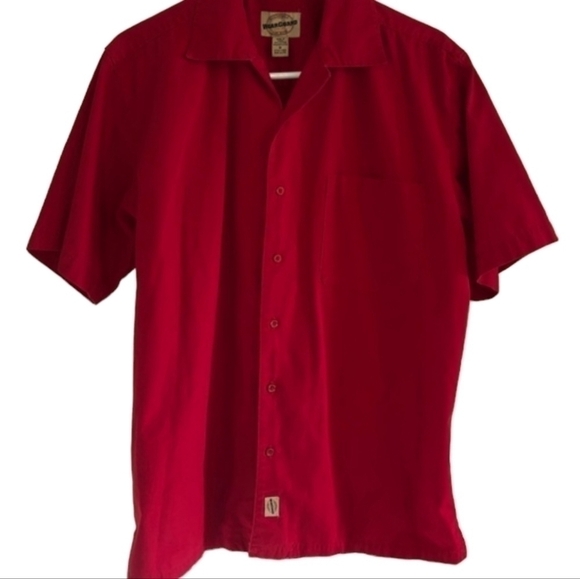 Wearguard red short sleeve shirt size medium cotton & polyester pocket on front - Picture 10 of 11